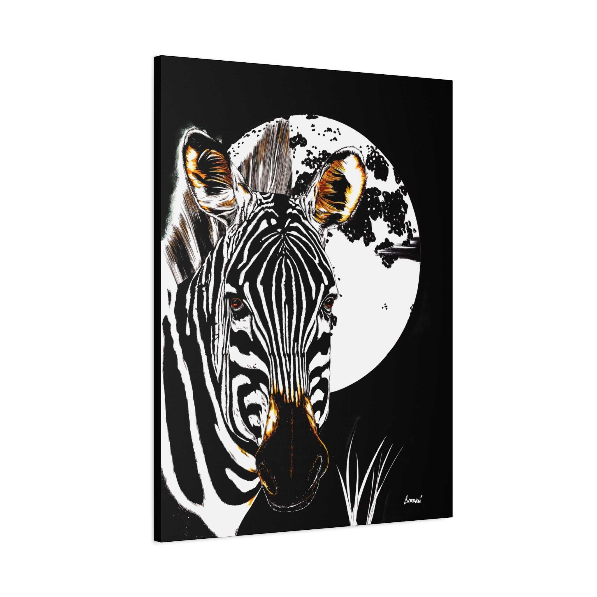 Zebra Wall Art, Zebra Print, Hand-Drawn Zebra, Wildlife Art, Safari Animal Decor, Nature Wall Art, Black and White Art, Animal Lover Gift Printed on Matte Canvas,