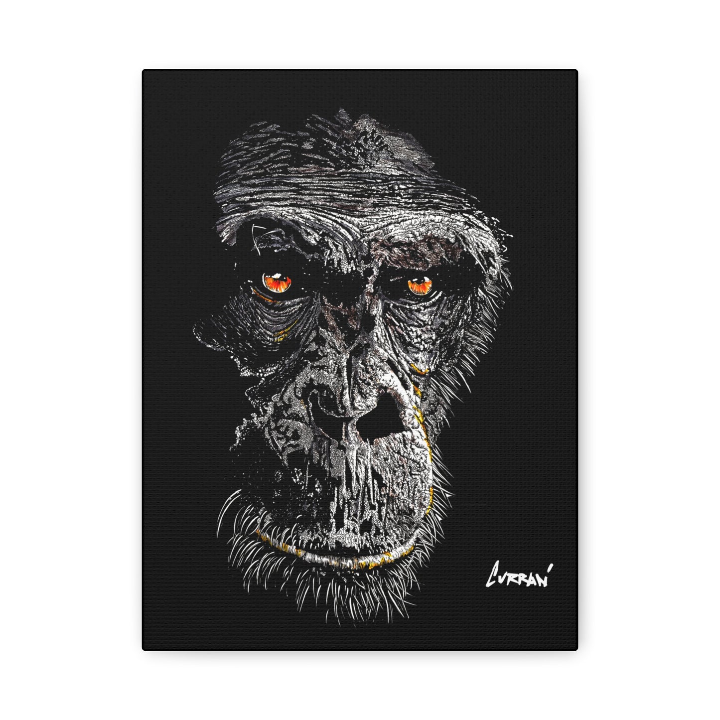 Gorilla 2 Wall Art, Gorilla Print, Hand-Drawn Gorilla,
