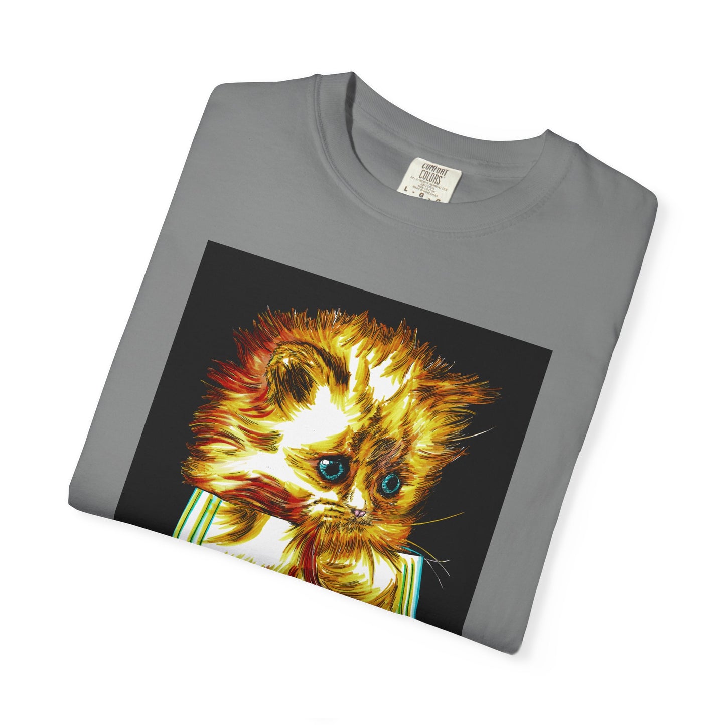 Kitten in a Glass Unisex T-shirt - Hand Drawn Art