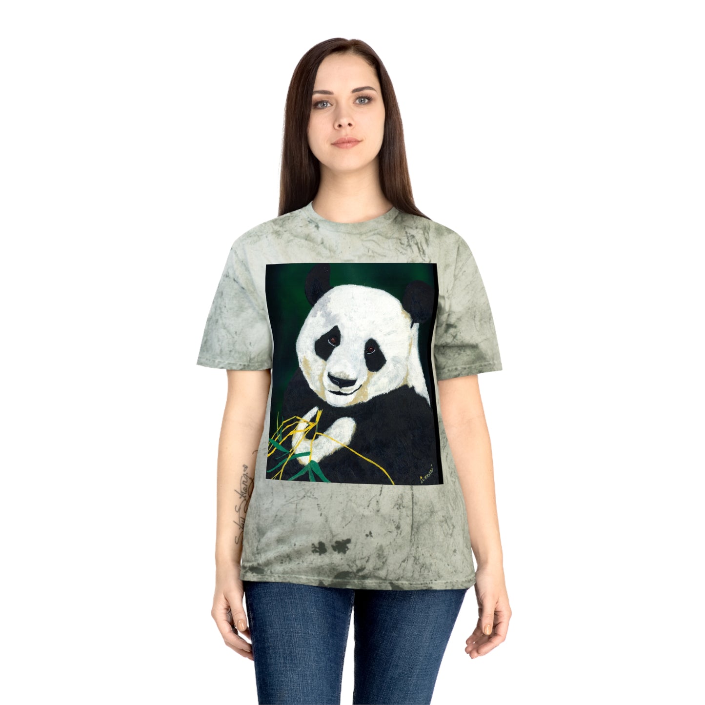 Cute Panda Unisex Color Blast T Shirt Nature Inspired Design