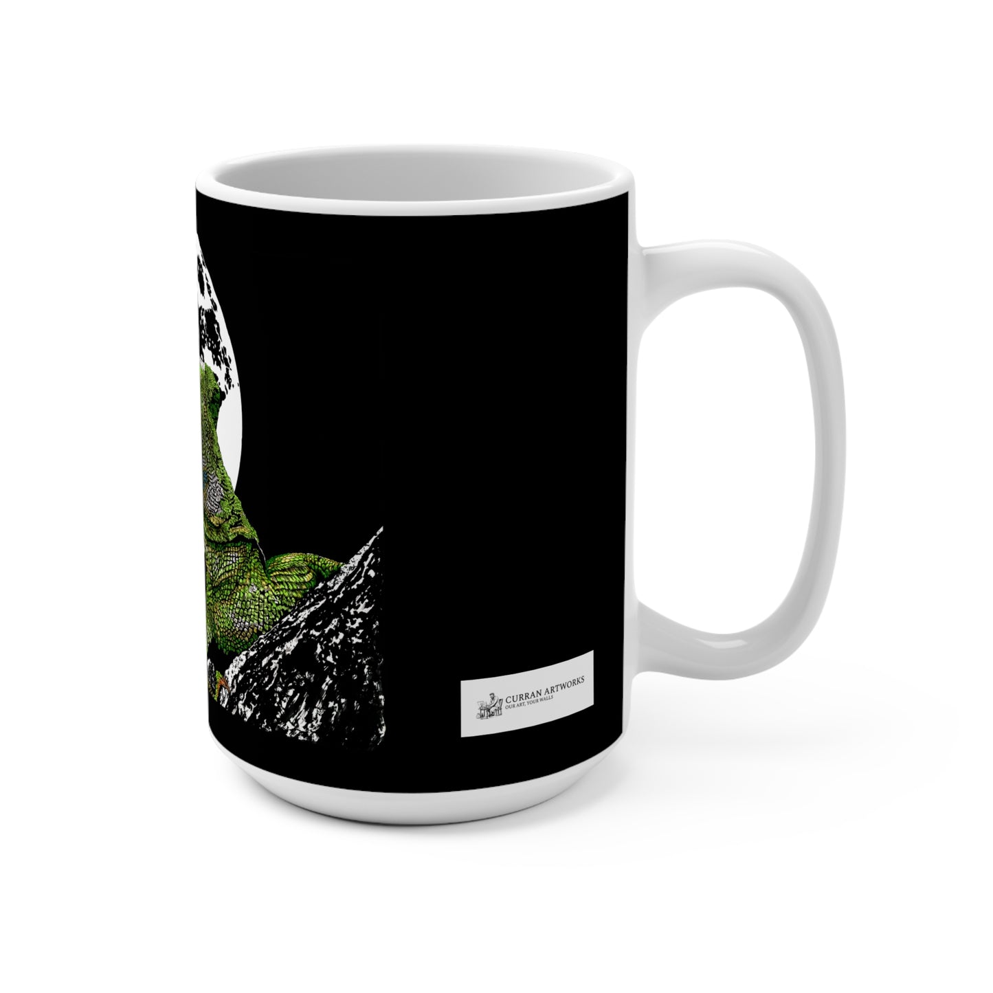 Lizard Moon 15oz Mug - Unique Nature Art for Coffee Lovers