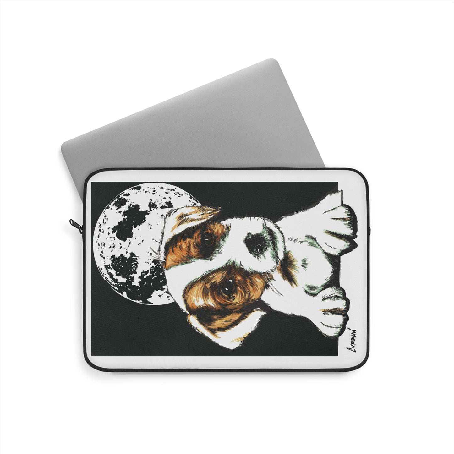 Beagle Laptop Sleeve - Dog Design with Moon for Pet Lovers