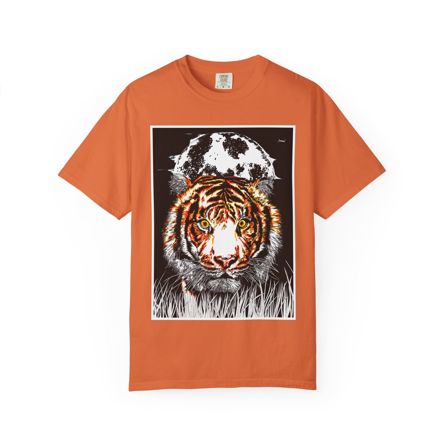 Tiger Garment-Dyed Graphic T-Shirt - Unisex Wild Animal Tee
