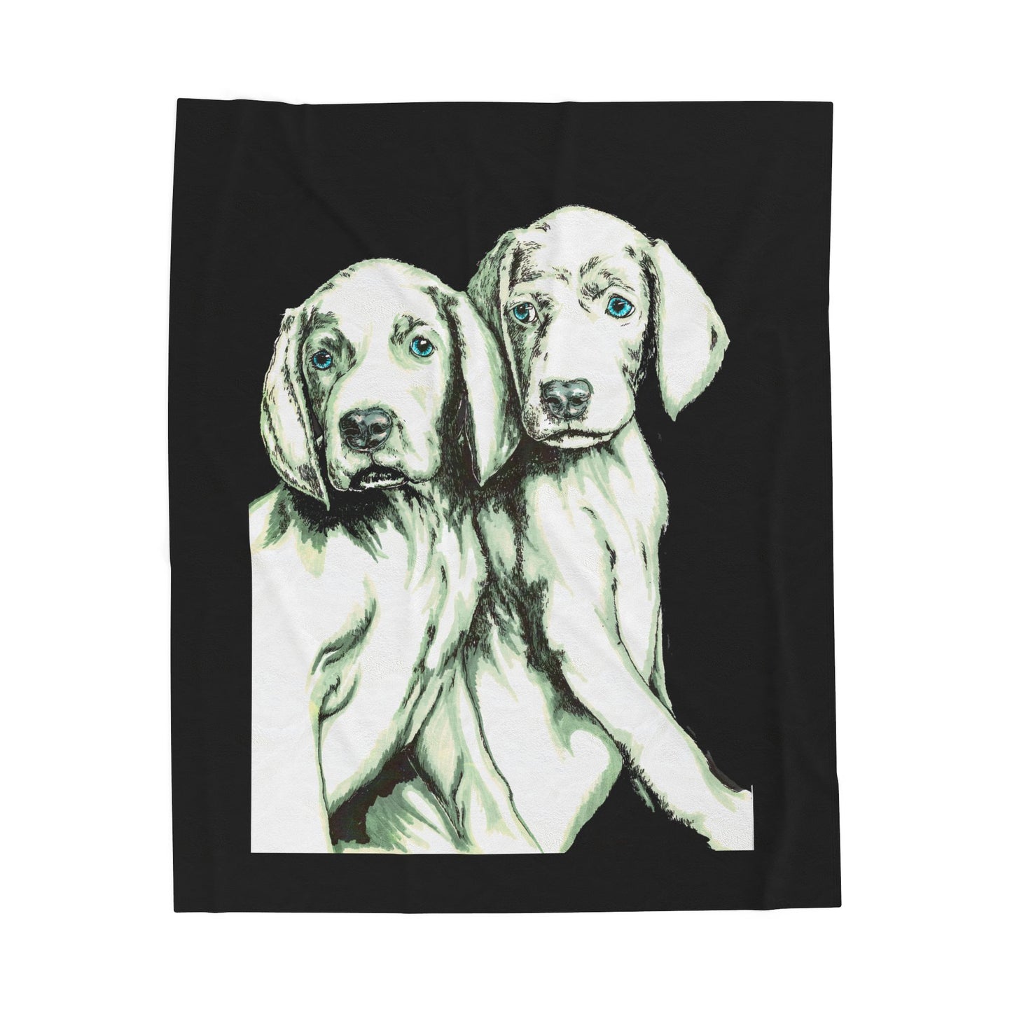 Two Puppy Design Plush Blanket