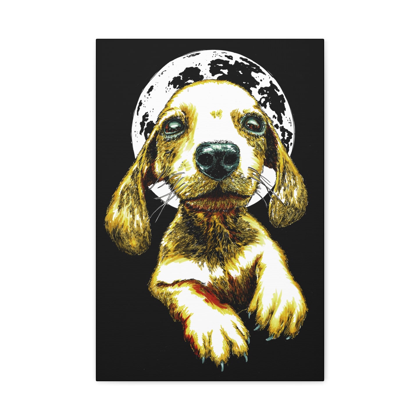 Whimsical Dog Canvas Wall Art - 1.25" Stretched Matte Print