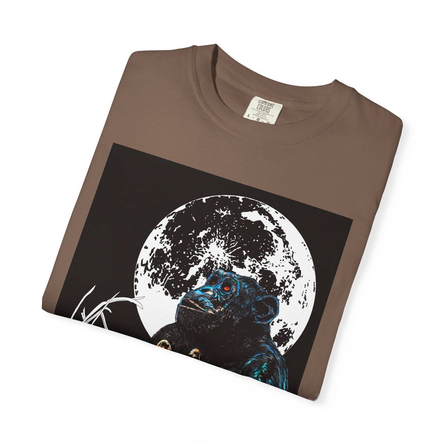 Moonlit Gorilla and Child Unisex Garment-Dyed T-Shirt