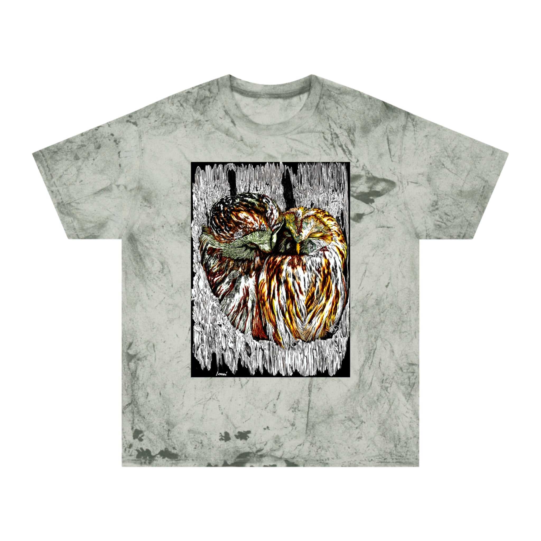 Two Owls in a Tree T-Shirt Original Hand Drawn Art