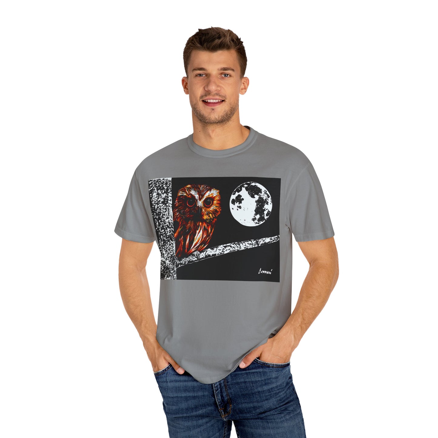 Moonlit Owl Unisex T-Shirt - Nature-Inspired Graphic Tee