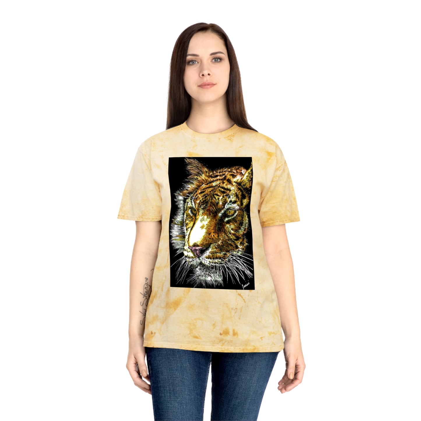 Unisex Color Blast Tiger T Shirt Bold Wildlife Art
