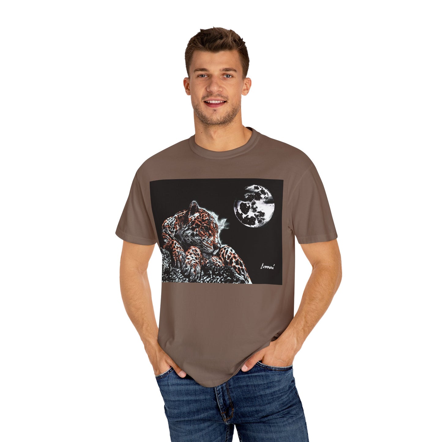 Moonlit Leopard Unisex Garment-Dyed T-Shirt