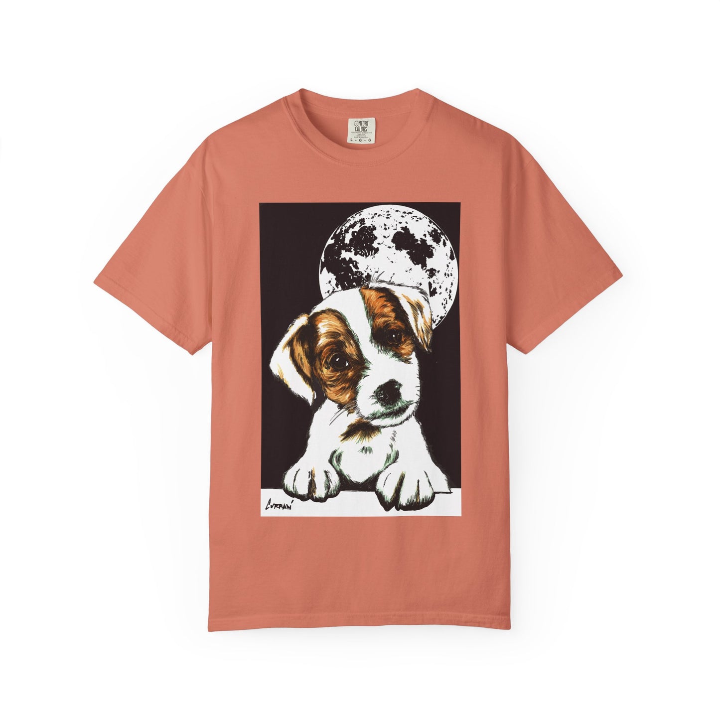 Moonlit Beagle Puppy Unisex Garment-Dyed T-shirt – Perfect for Animal Lovers