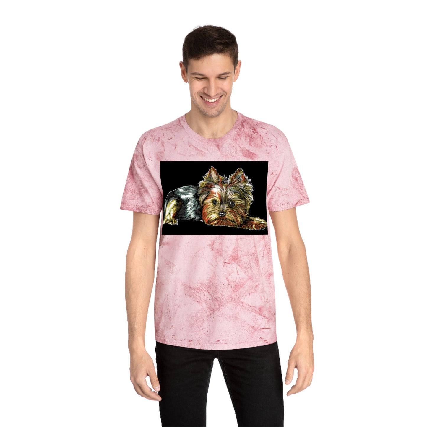 Yorkie Terrier Color Blast T-Shirt - Stylish Pet Apparel for Animal Enthusiasts