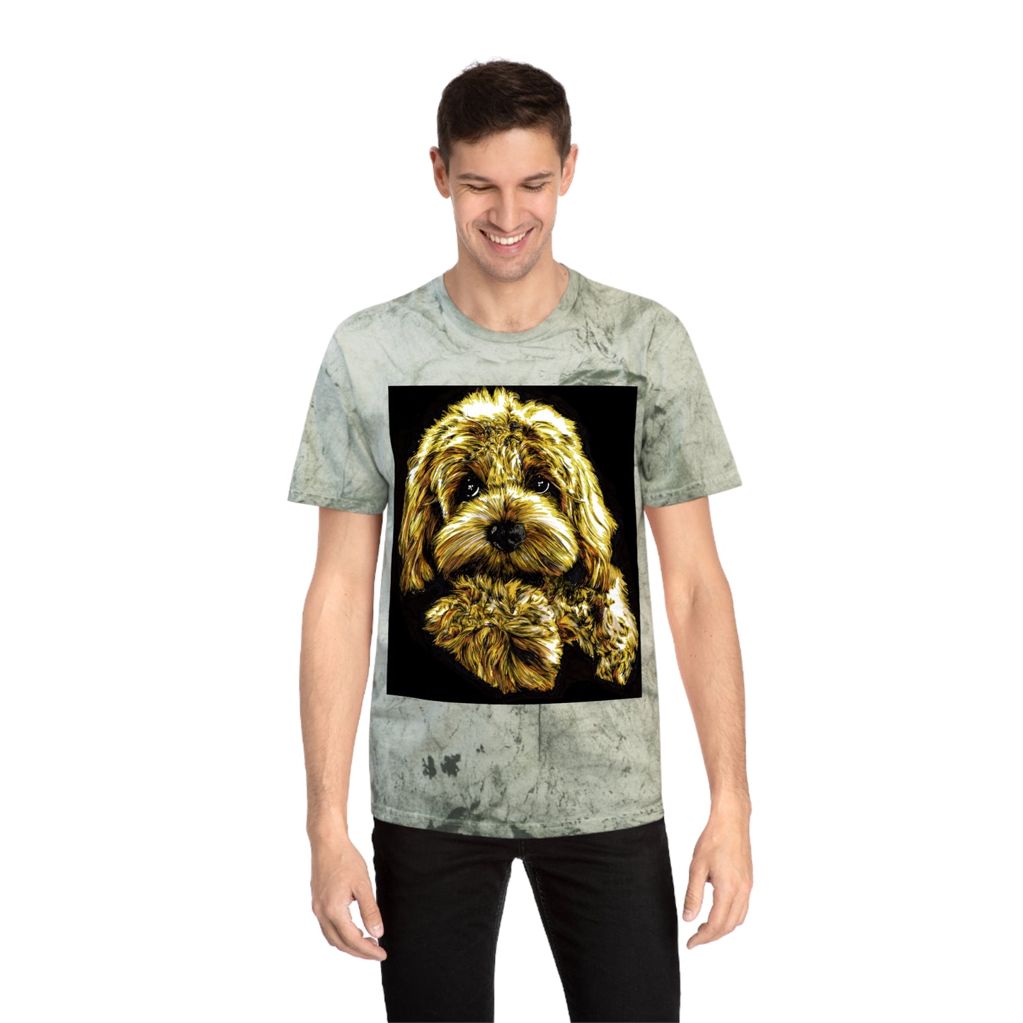 Puppy Color Blast Lover T-Shirt - Unisex Pet Portrait Tee