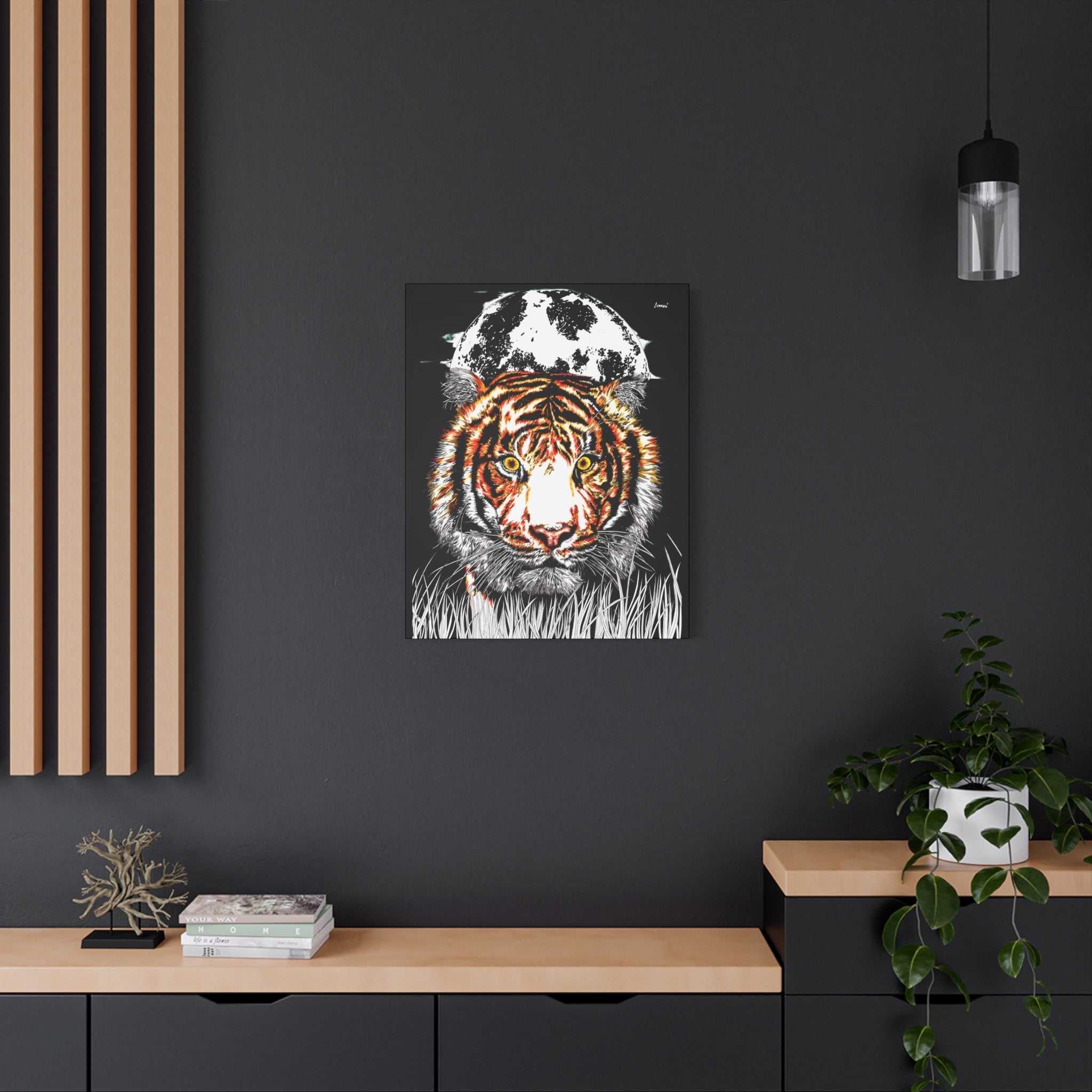 Add a touch of fierce beauty to your space with our Tiger Wall Art Print of the Original, hand drawn wall art. Elevate your decor today!