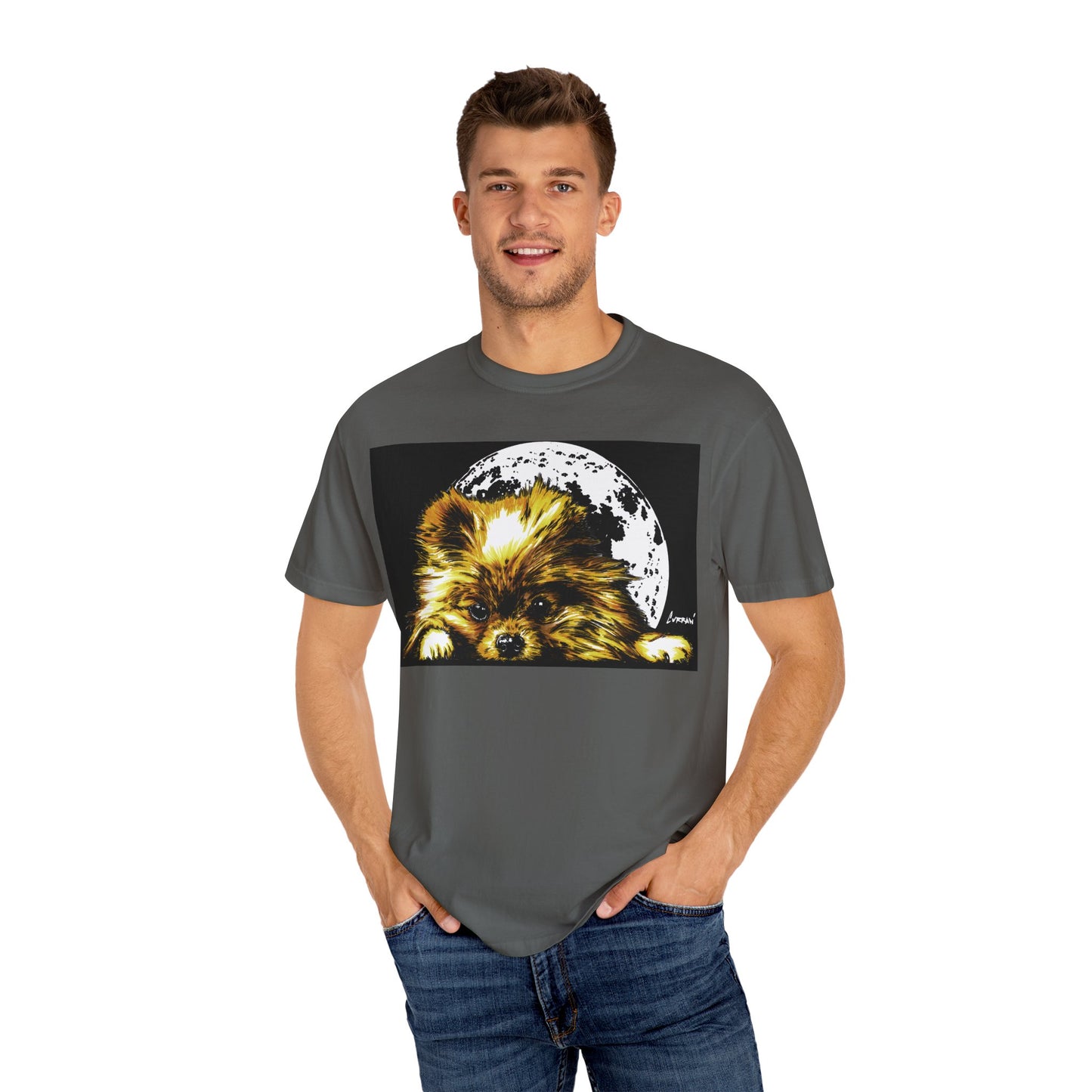 Pomeranian Unisex T-shirt - Hand Painted Art Design