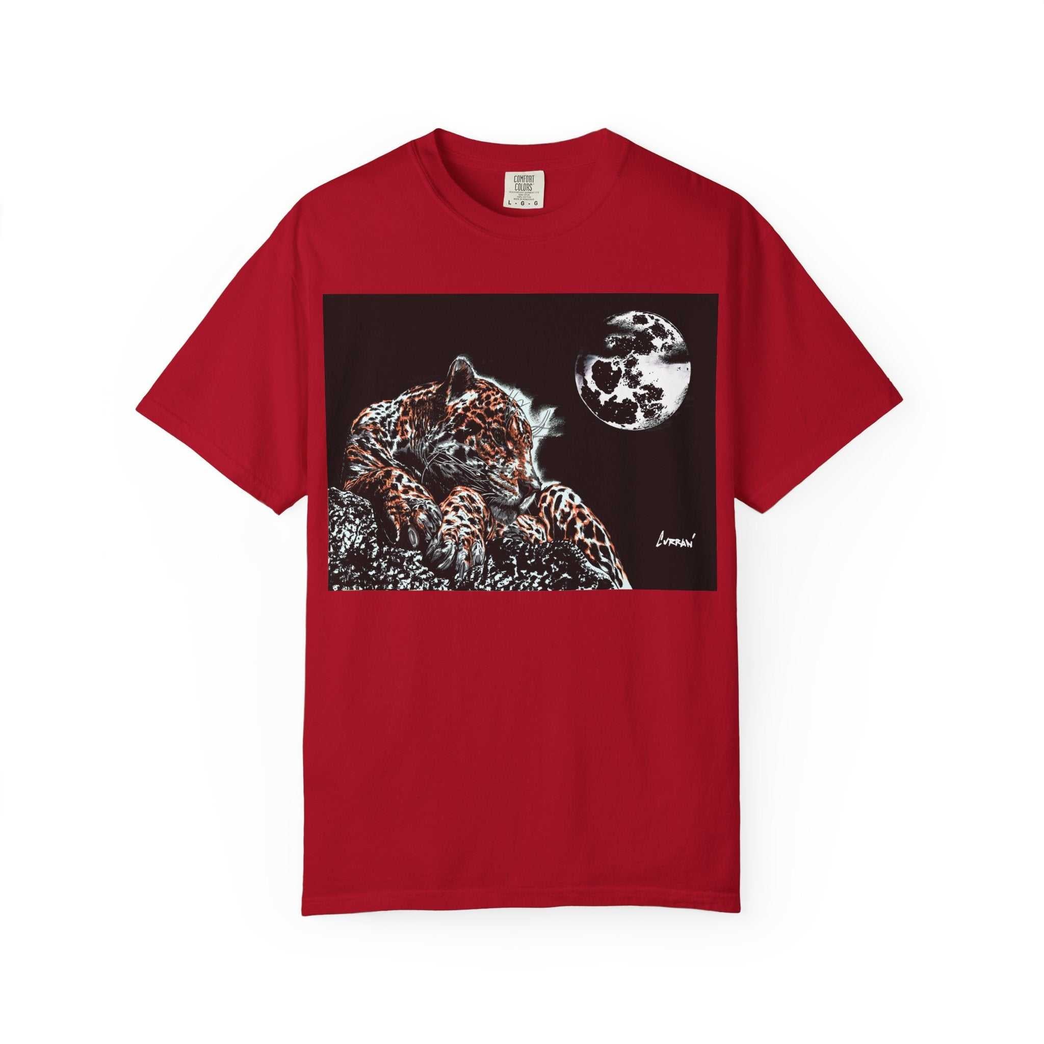 Moonlit Leopard Unisex Garment-Dyed T-Shirt