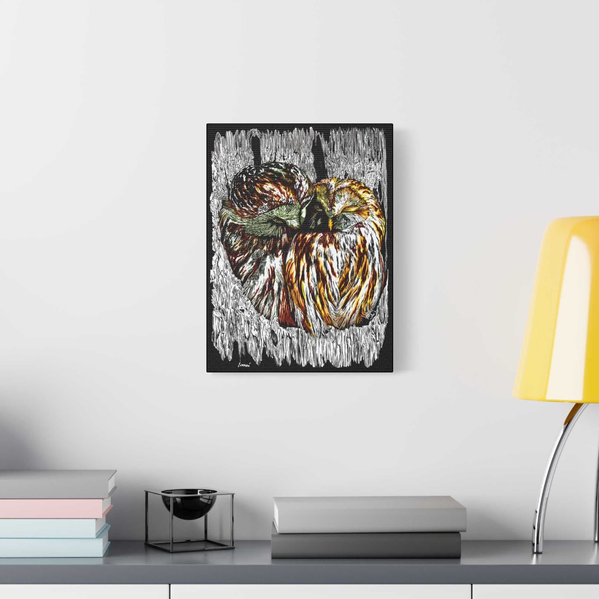 Owl Wall Art, Owl Print, Hand-Drawn Owls, Wildlife Art,
