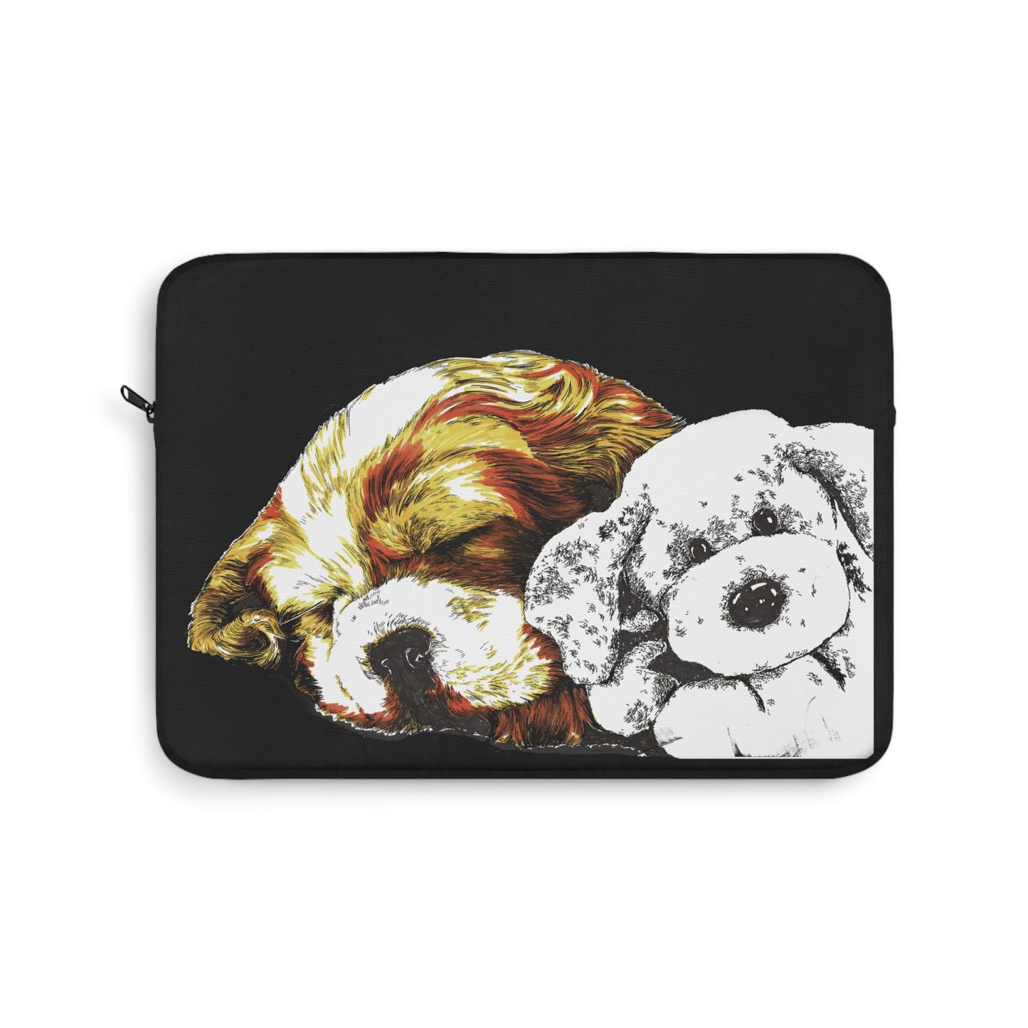 Cocker Spaniel & Plush Toy Laptop Sleeve – for Dog Lovers