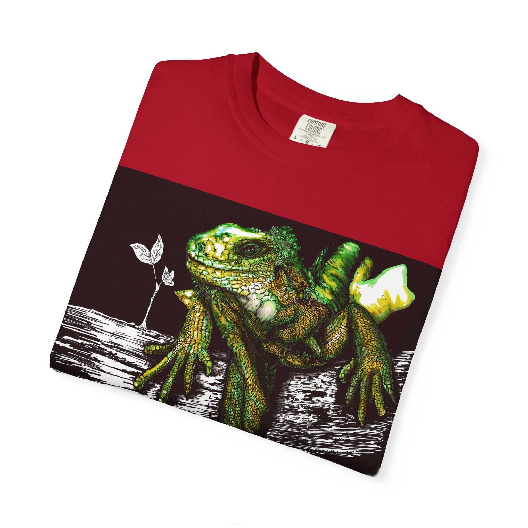 Iguana Unisex T-shirt - Hand Painted Art Design