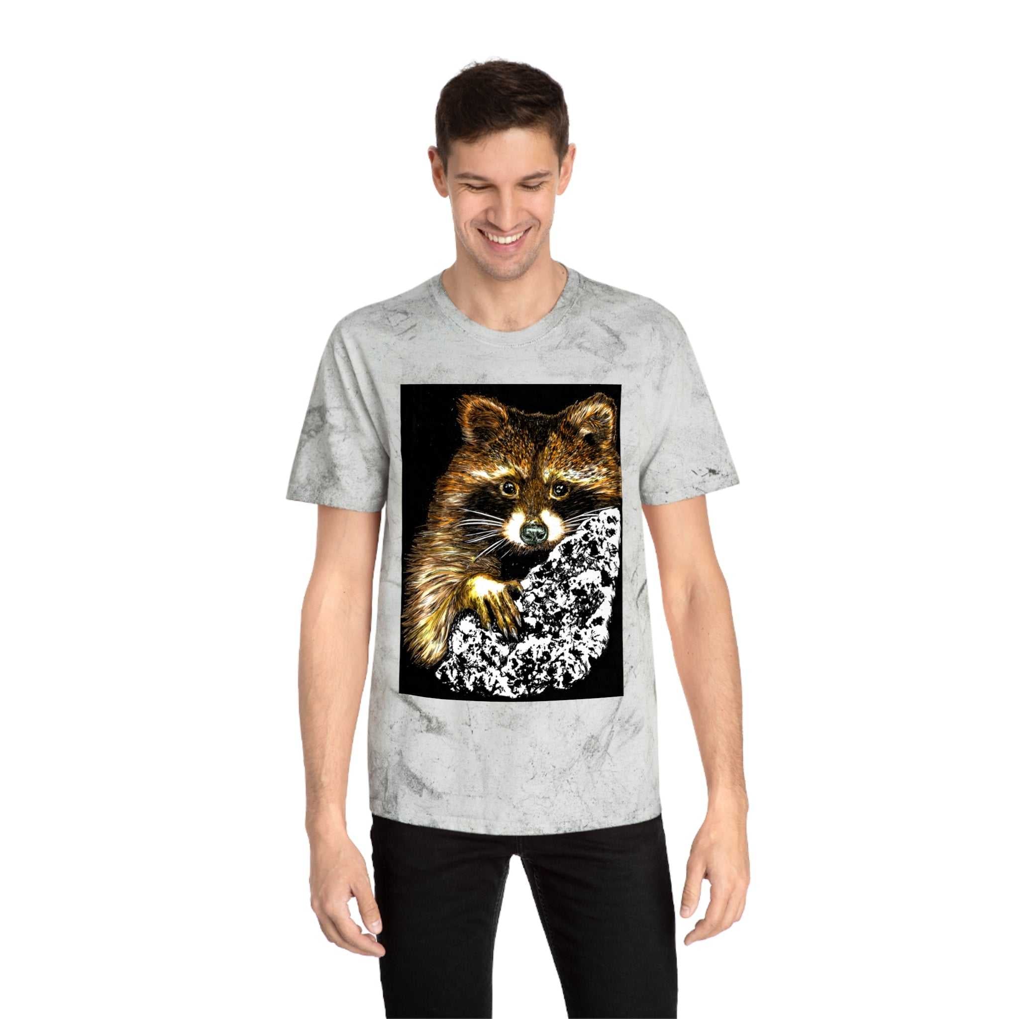 Raccoon Tree Unisex T Shirt Hand Drawn Art