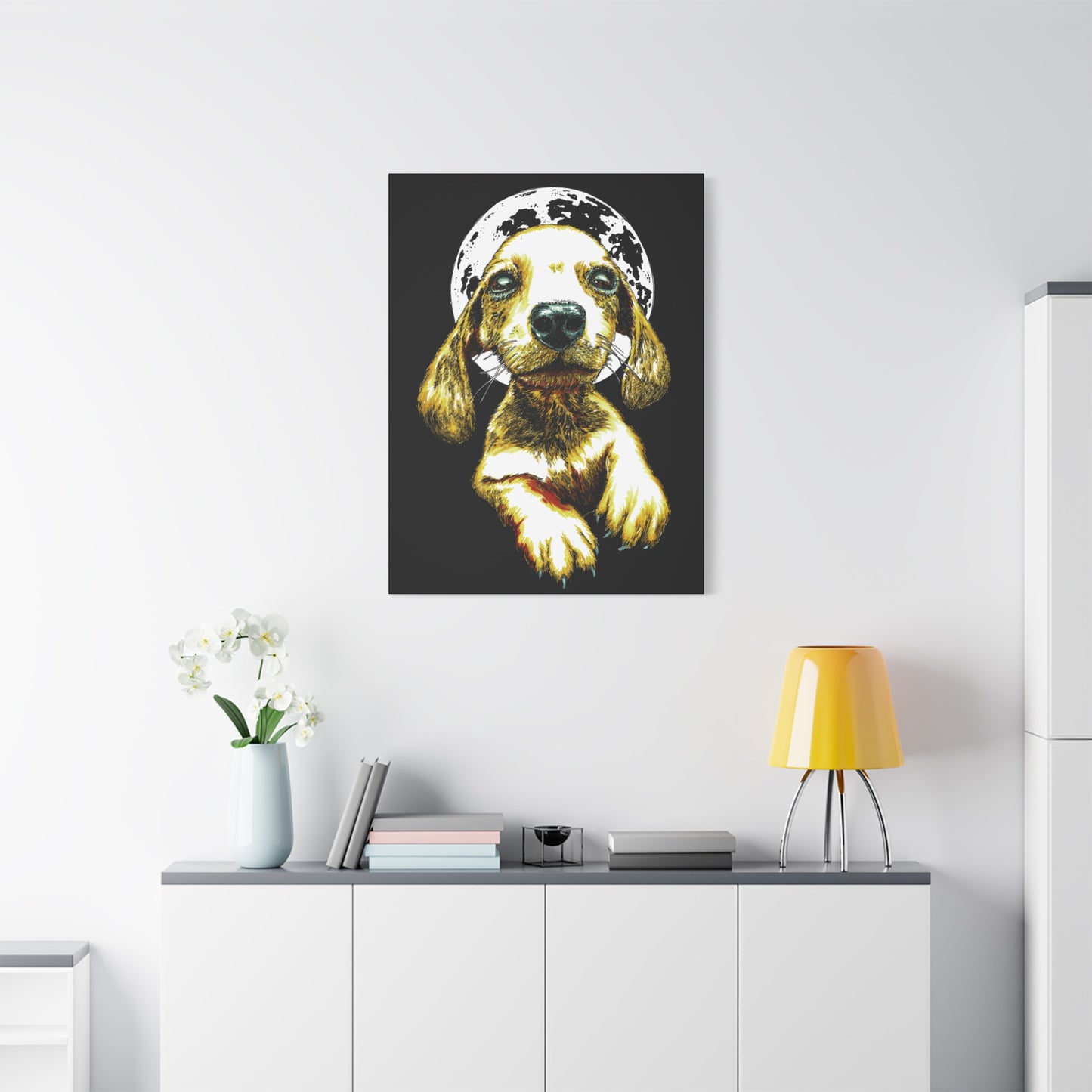 Whimsical Dog Canvas Wall Art - 1.25" Stretched Matte Print