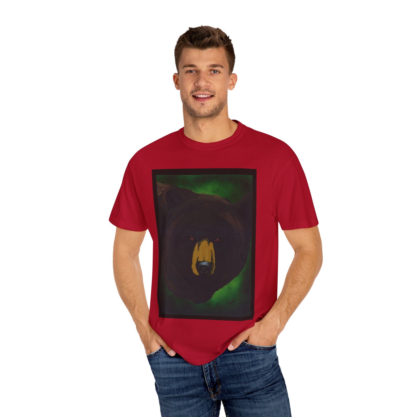 Brown Bear Unisex Garment-Dyed T-Shirt - Nature Apparel