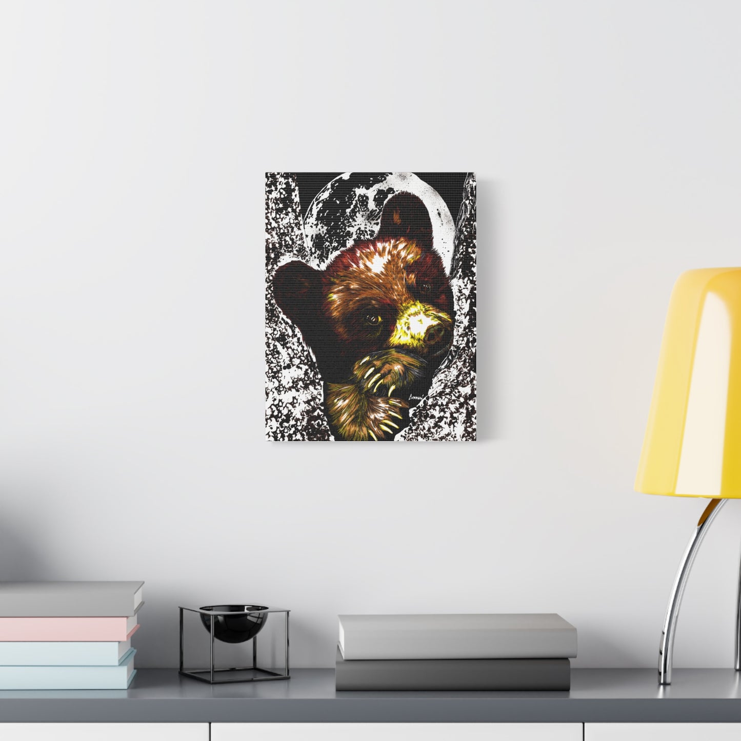 Brown Bear Cub Print of the Original, hand drawn wall art