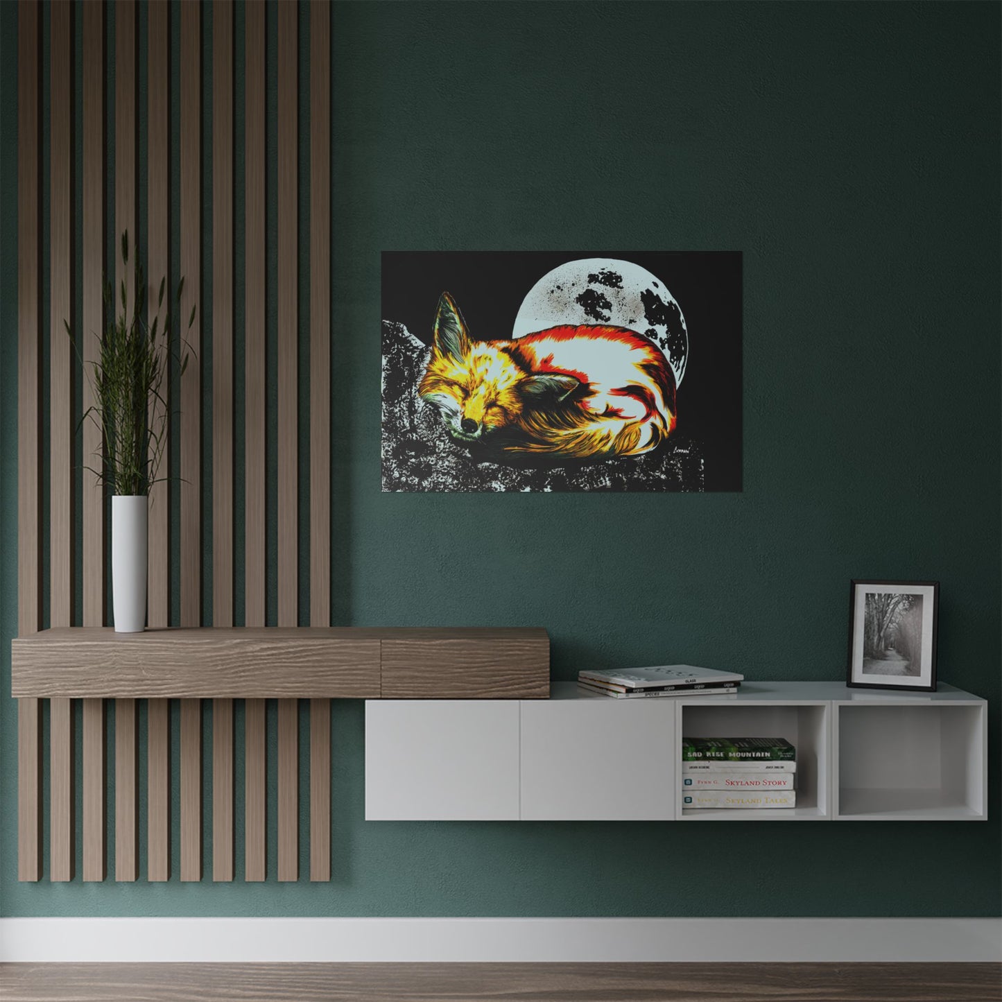 Dreamy Fox Satin Poster - 300gsm Art Print for Animal Lovers
