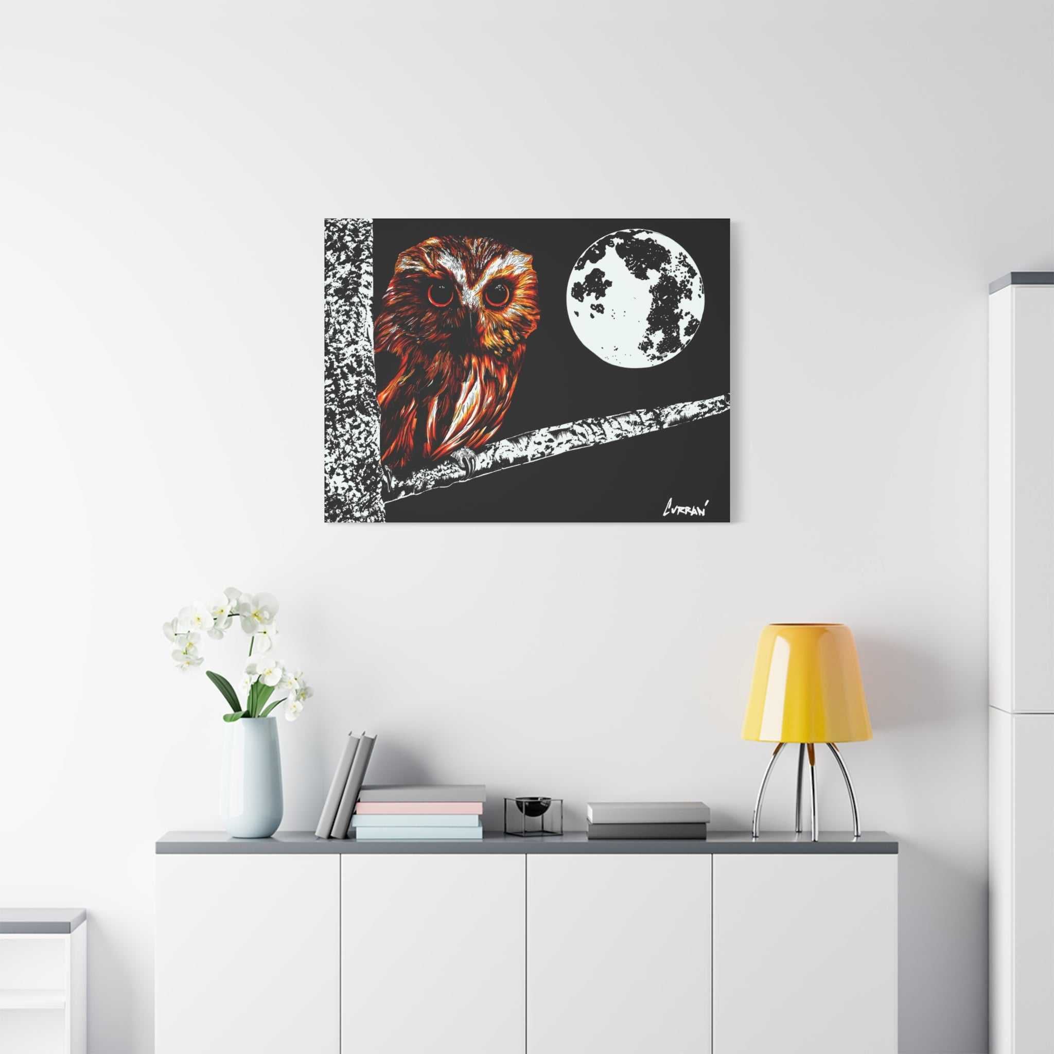 Owl in a Tree, print of my original hand drawn art
