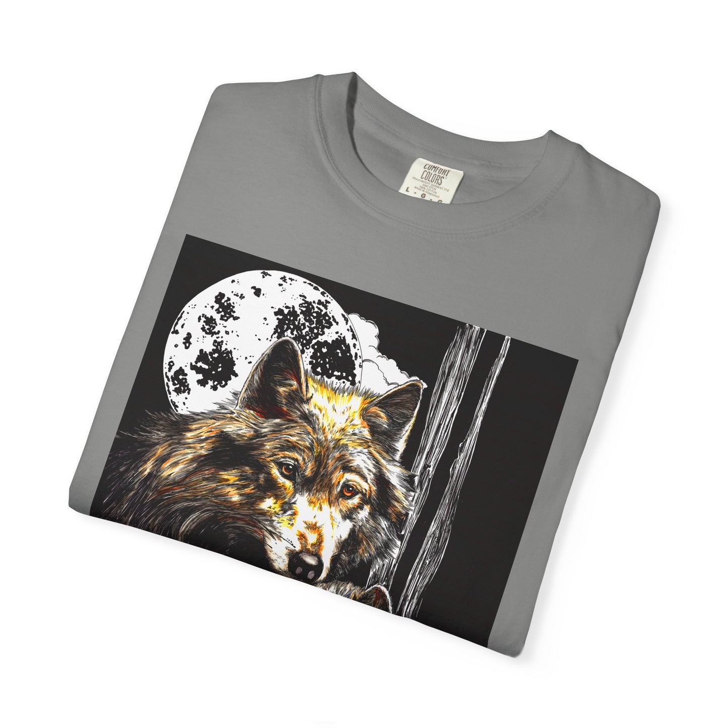 Wolf Family Garment-Dyed T-Shirt - Nature Inspired Art