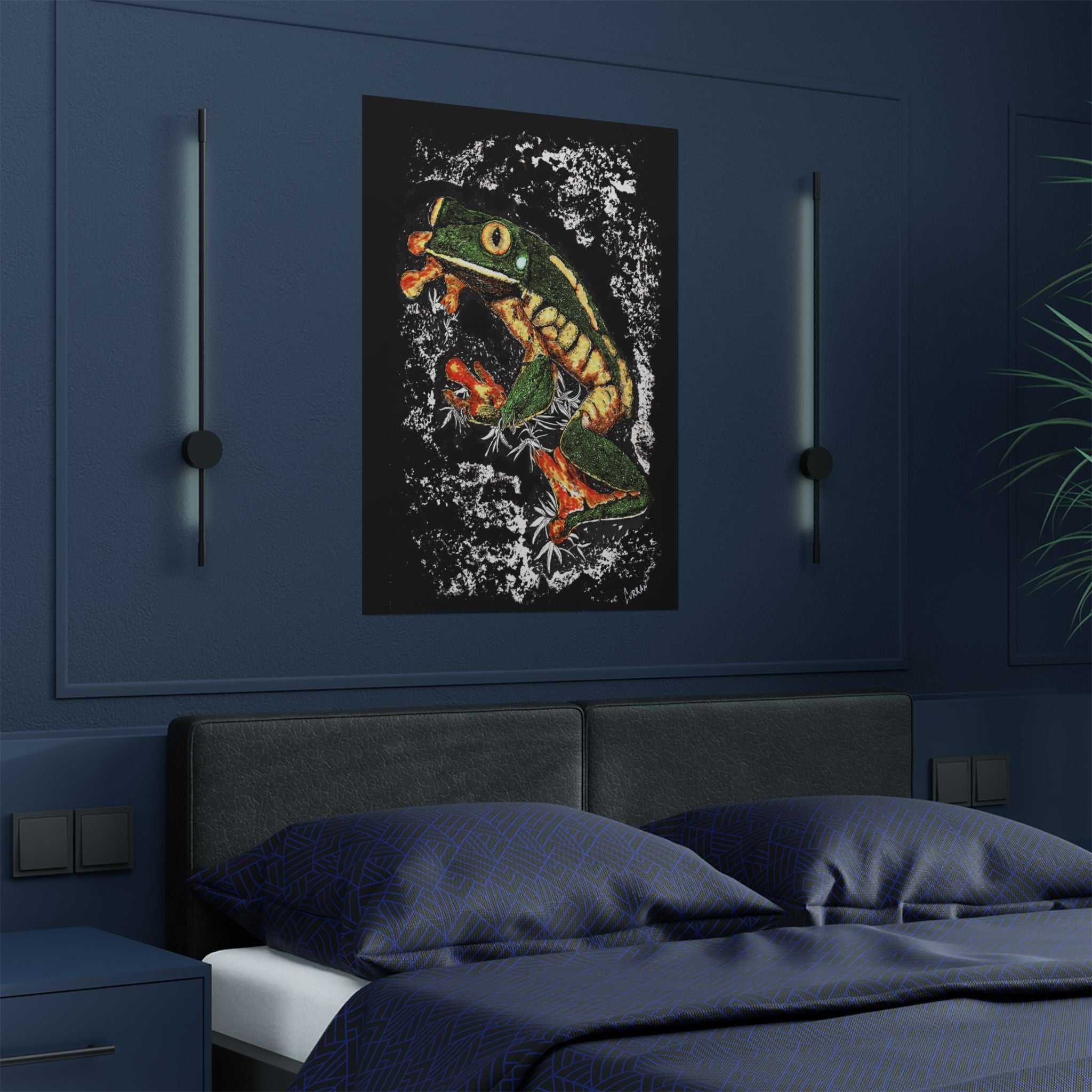Discover the enchanting Frog Satin Poster - 300gsm Art Print for Nature Lovers. Bring the beauty of nature into your home today! Buy now.