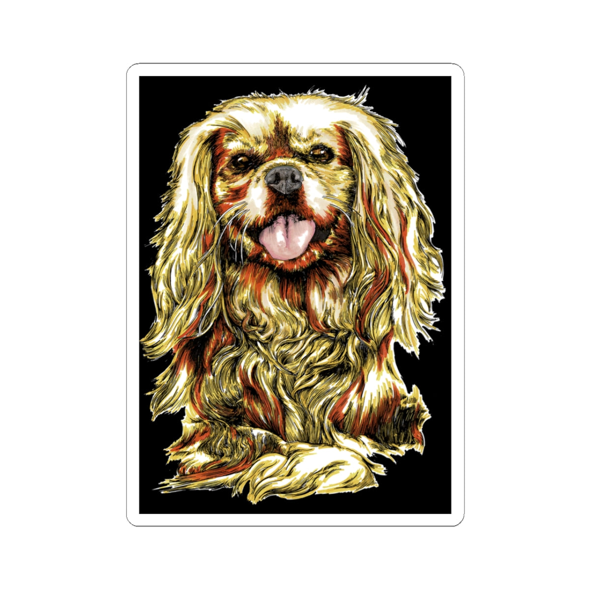 Cavalier King Charles Spaniel Kiss-Cut Sticker