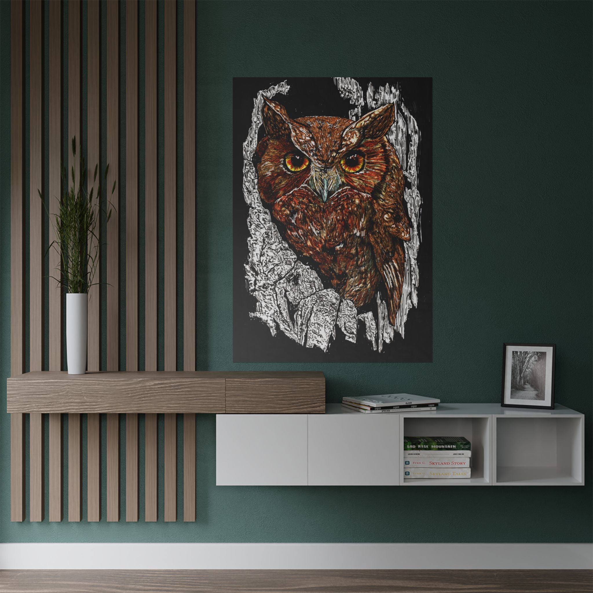 Owl Satin Poster. The perfect gift for any nature lover