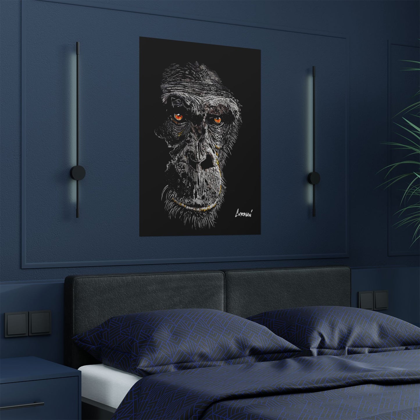 Gorilla Art Satin Poster - 300gsm | Bold Animal Wall Décor