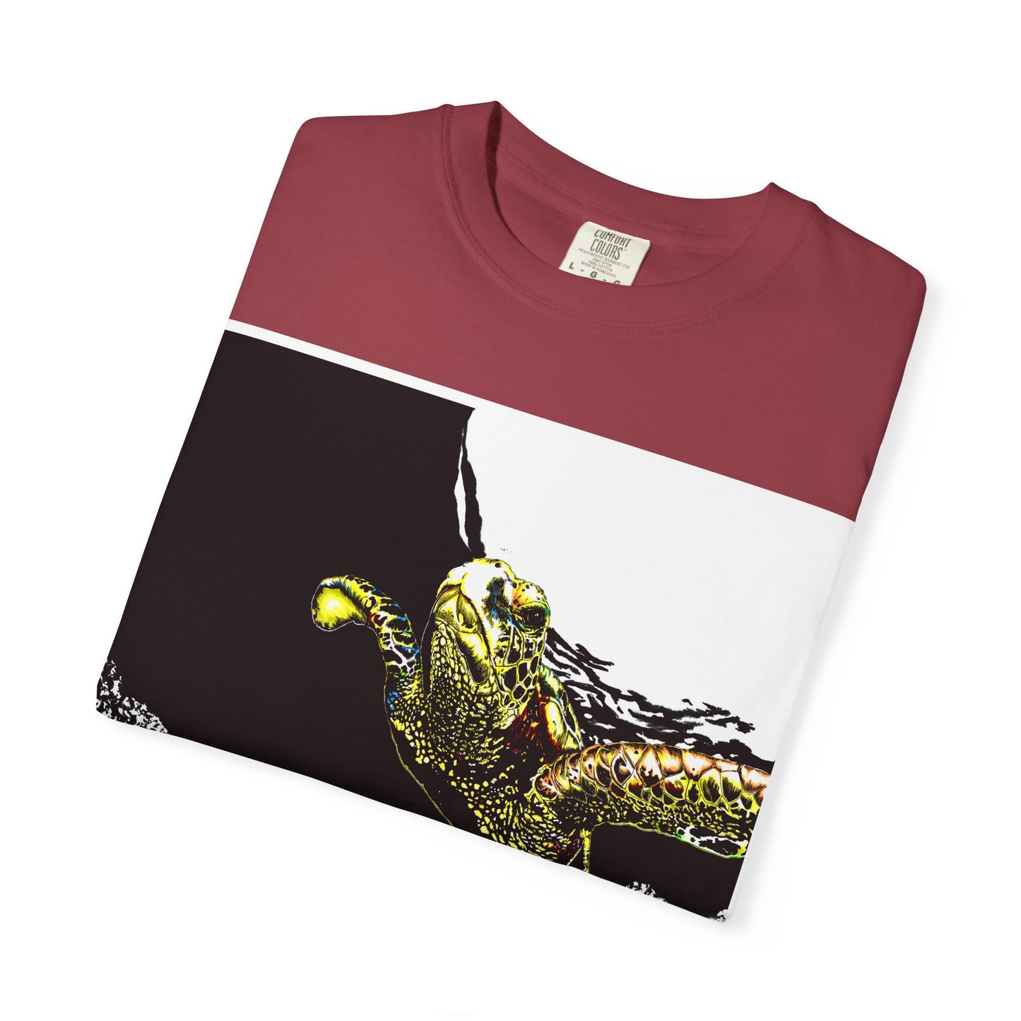 Sea Turtle Garment-Dyed Graphic Tee - Unisex Ocean Style T-Shirt