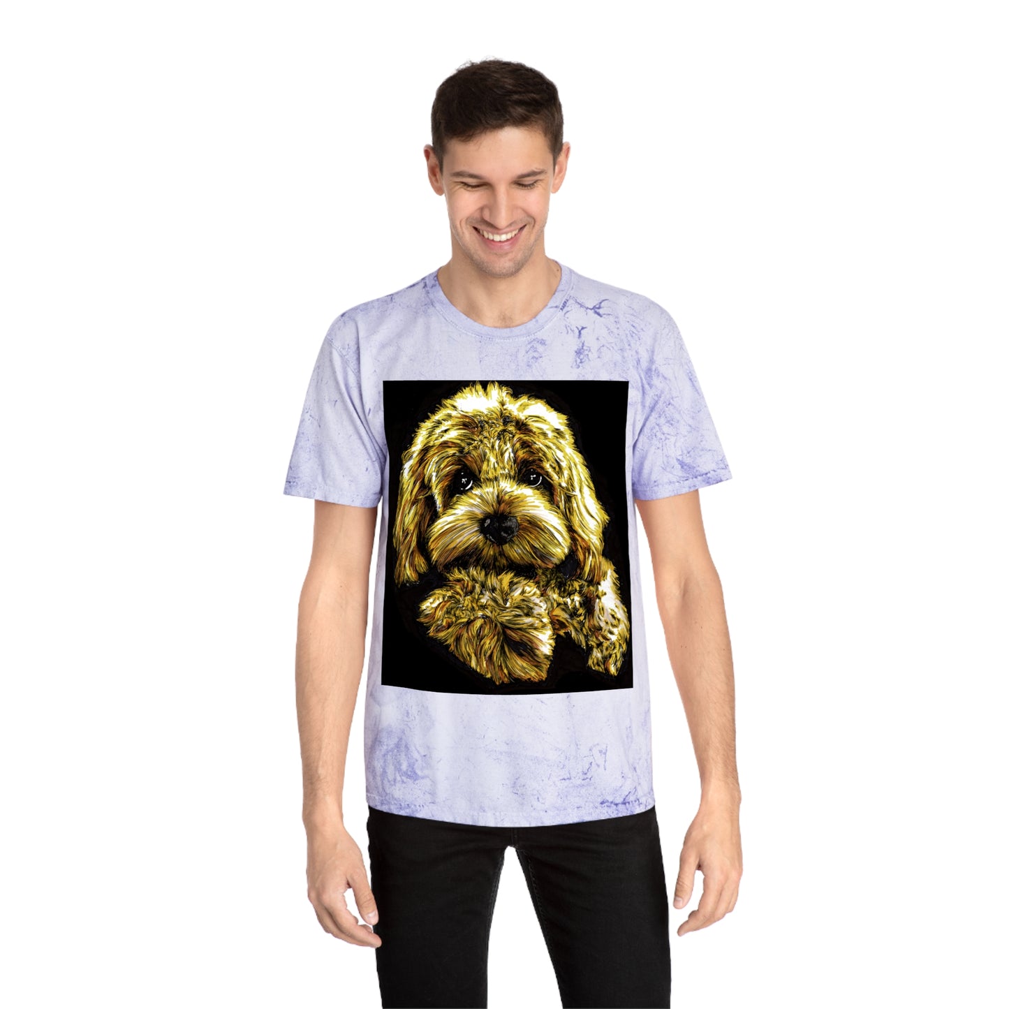 Puppy Color Blast Lover T-Shirt - Unisex Pet Portrait Tee