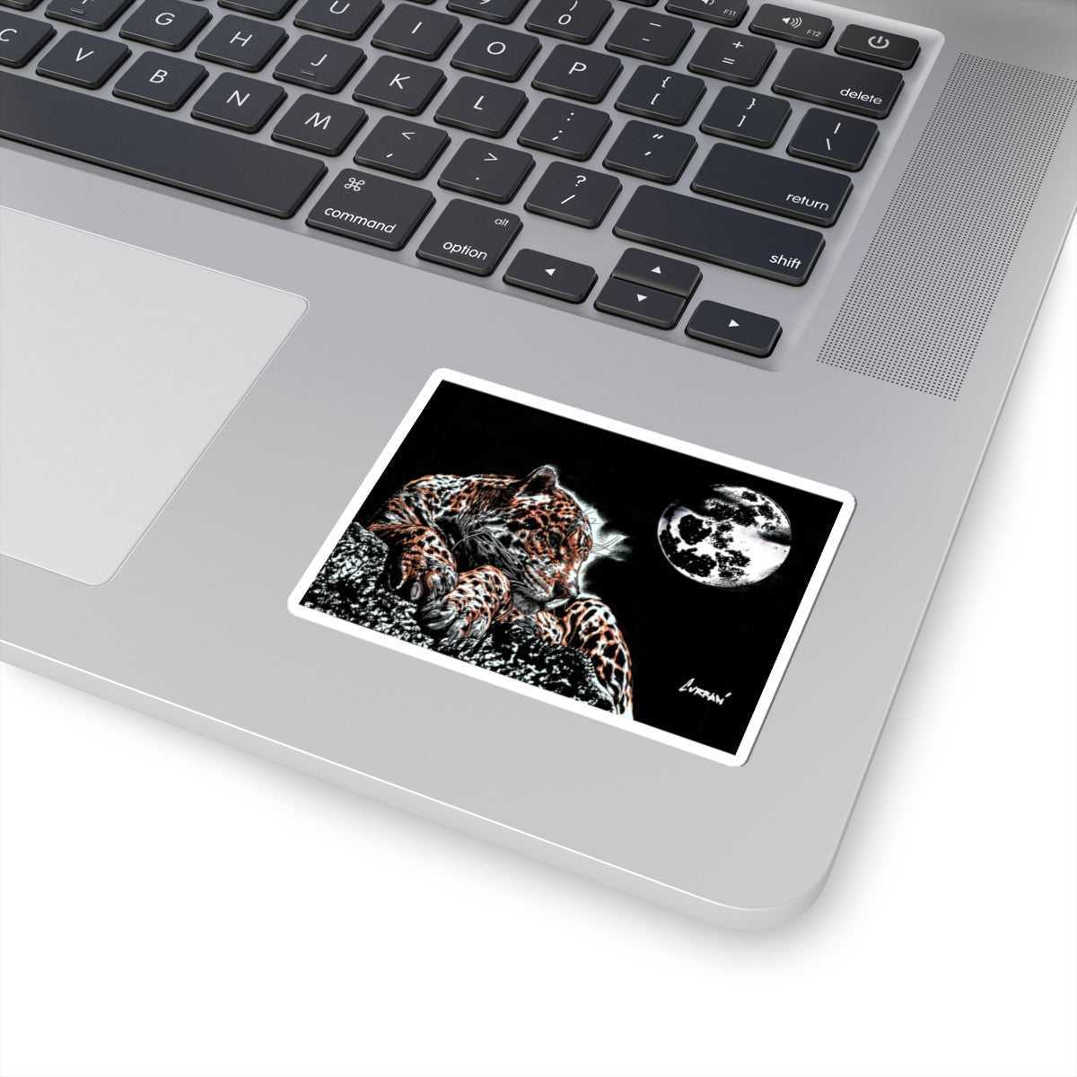 Unleash your wild side with Wild Leopard Kiss-Cut Stickers - Bold Animal Art for Laptop & Decor. Add a fierce touch to your tech and space!