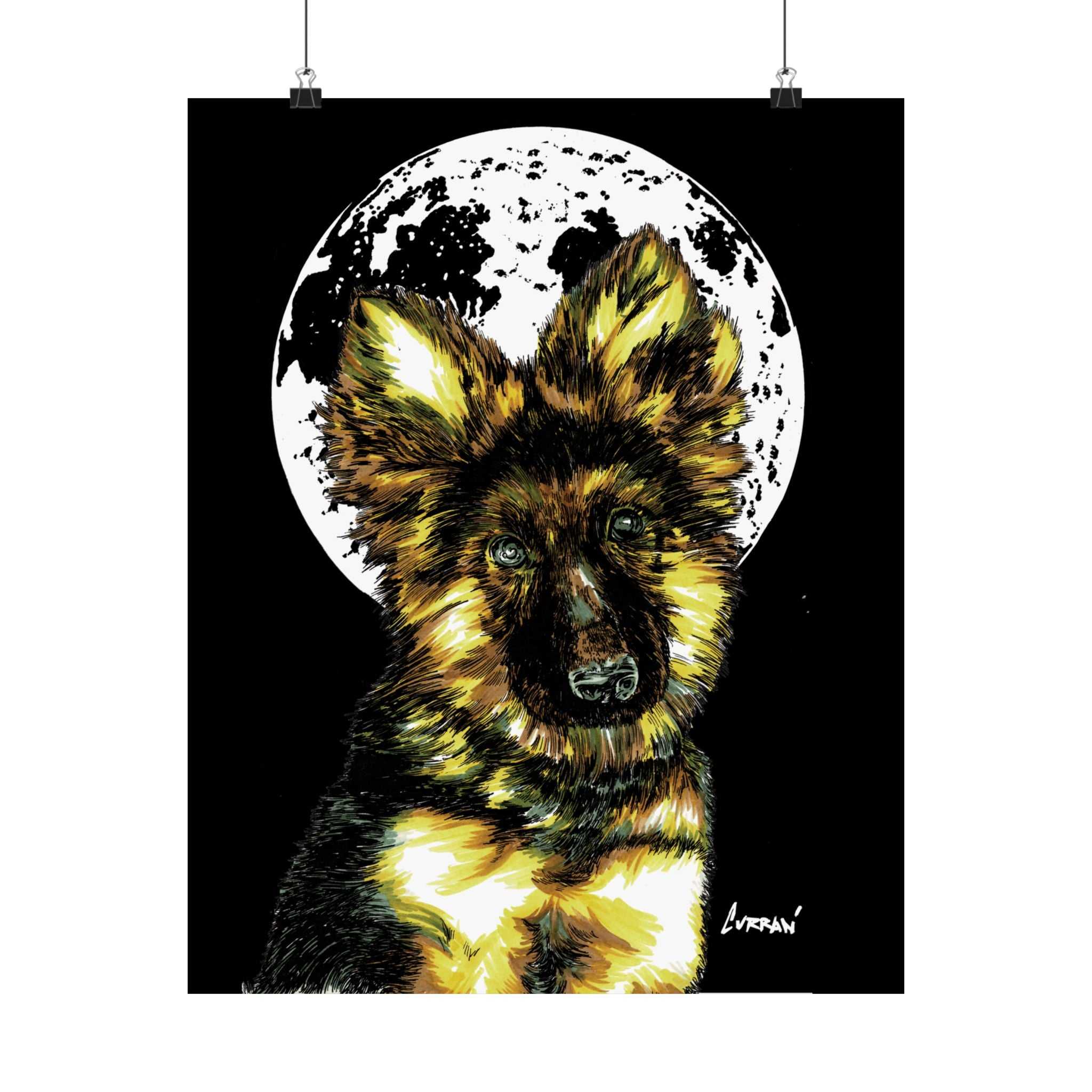 German Shepherd Satin Poster | 300gsm Art Print for Dog Lovers