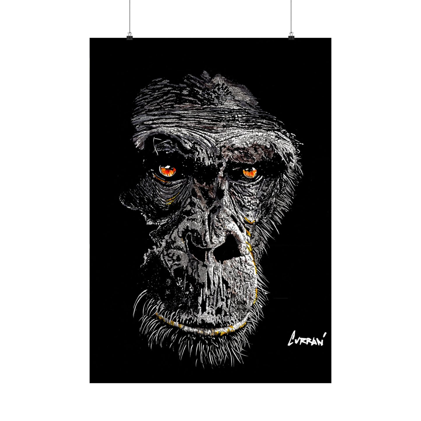 Gorilla Art Satin Poster - 300gsm | Bold Animal Wall Décor