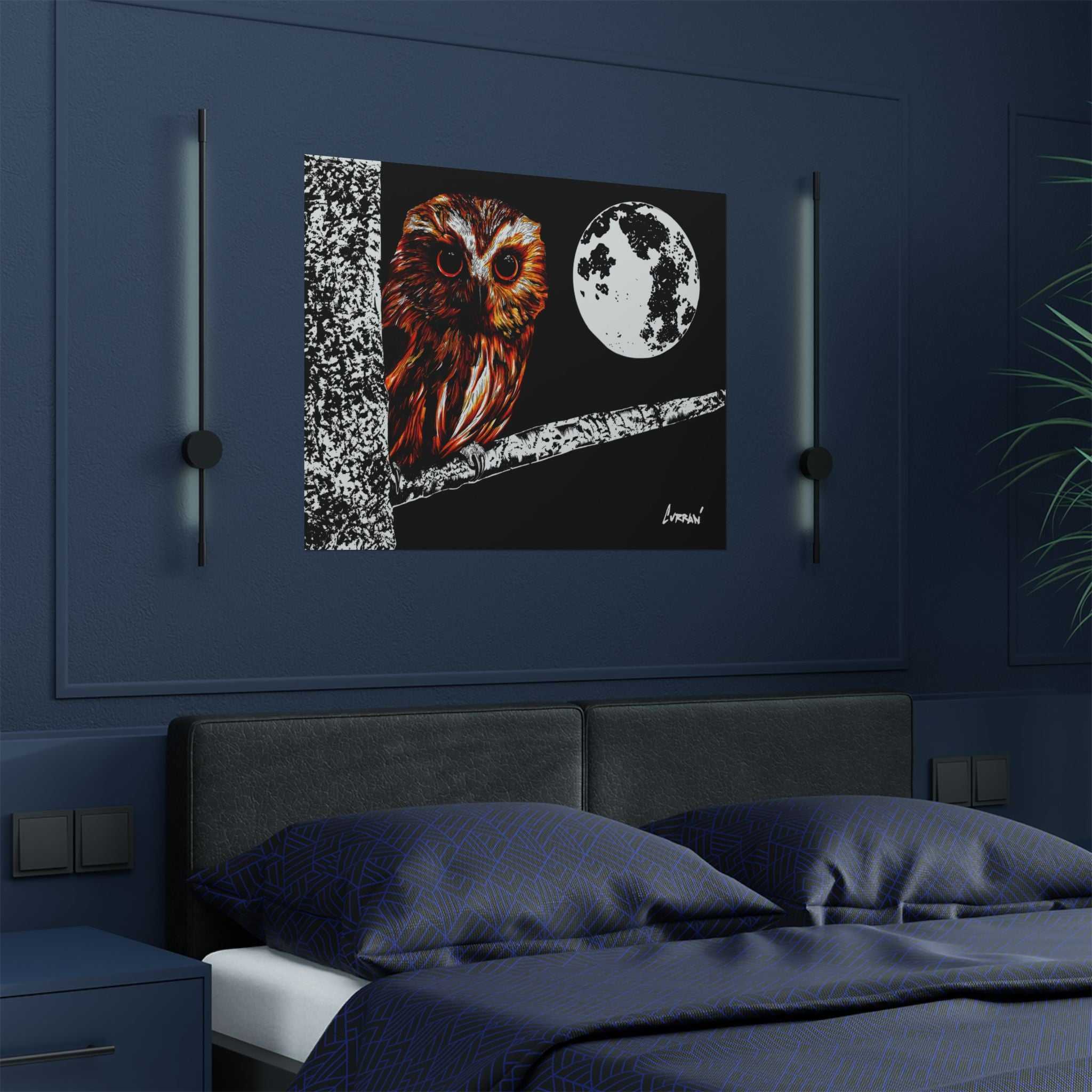 Owl Satin Poster | 300gsm Wall Art for Nature Lovers