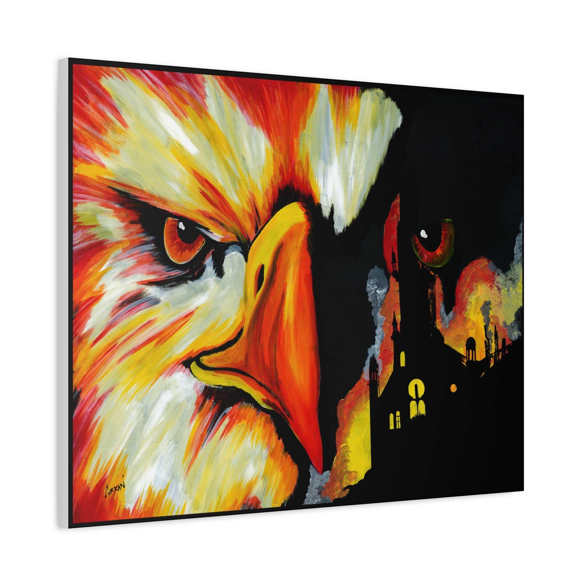 Phoenix Canvas Print, print of my Original hand painted art