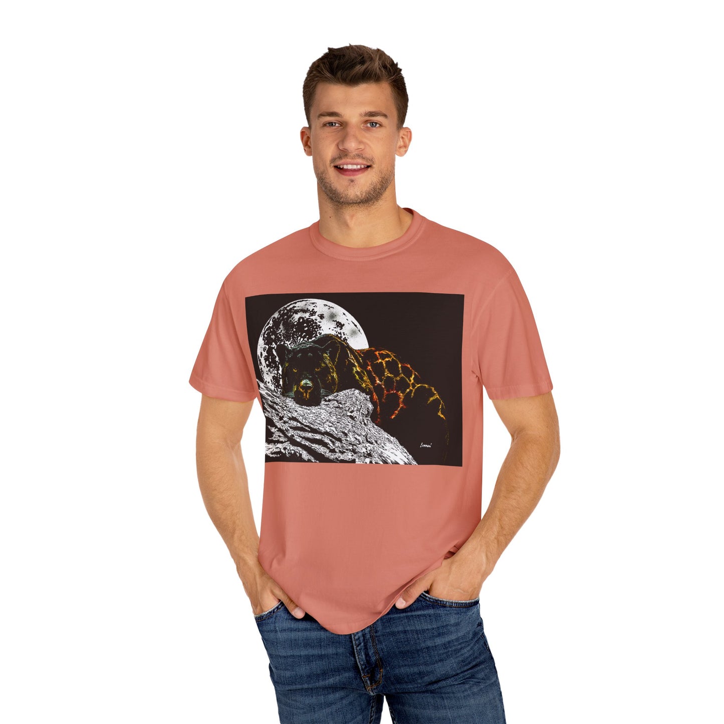 Moonlit Panther Unisex T-Shirt - Garment-Dyed Animal Tee