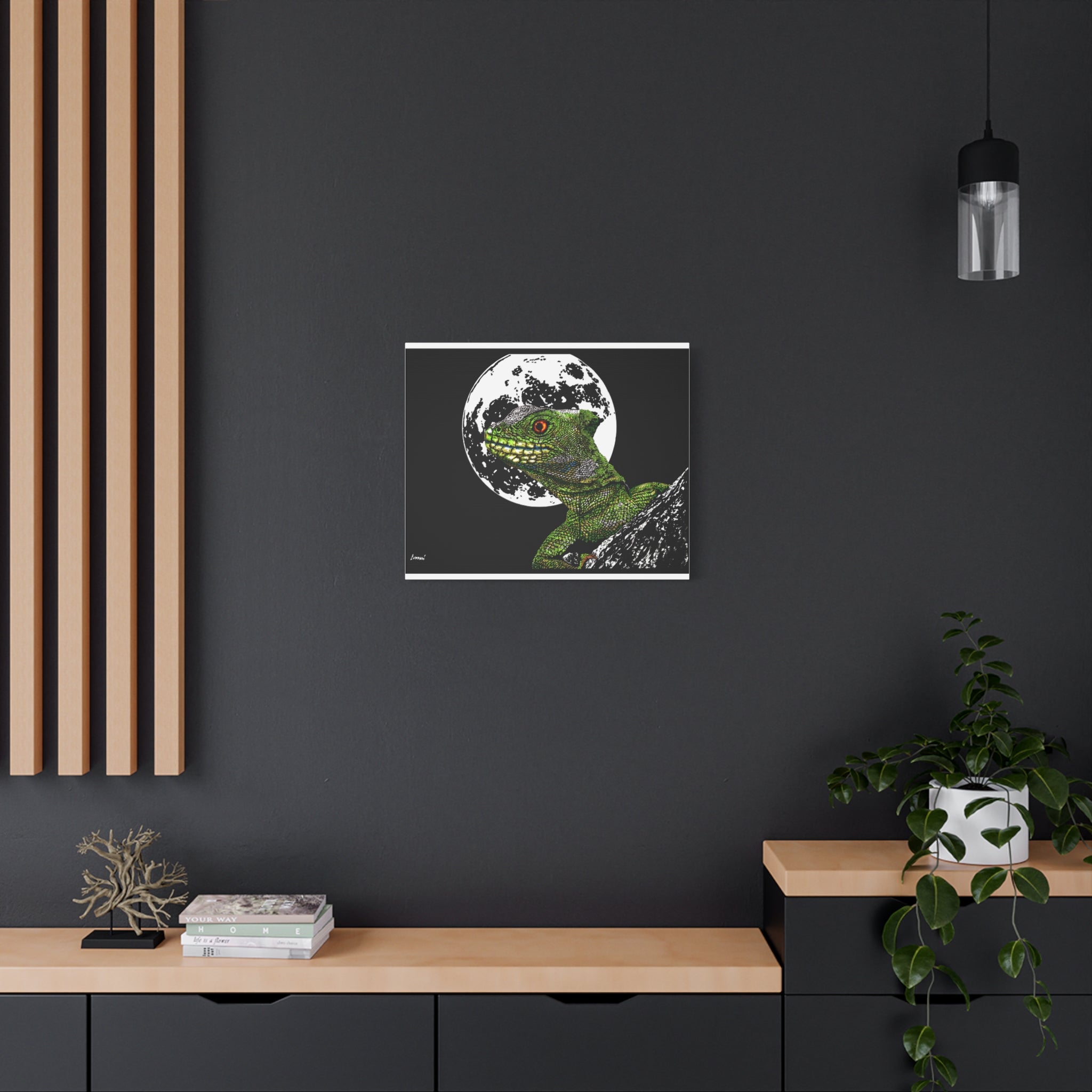 Lizard Canvas Art – Original Hand-Drawn Realistic