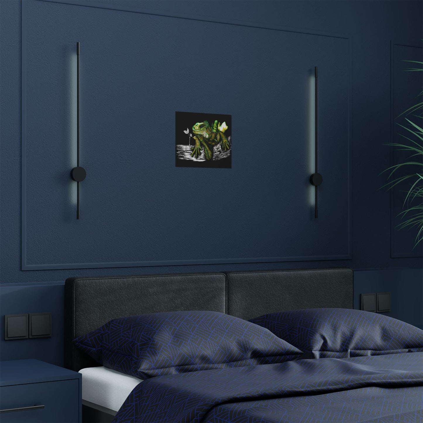Vibrant Lizard Satin Poster - Stunning 300gsm Wall Art for Nature Lovers