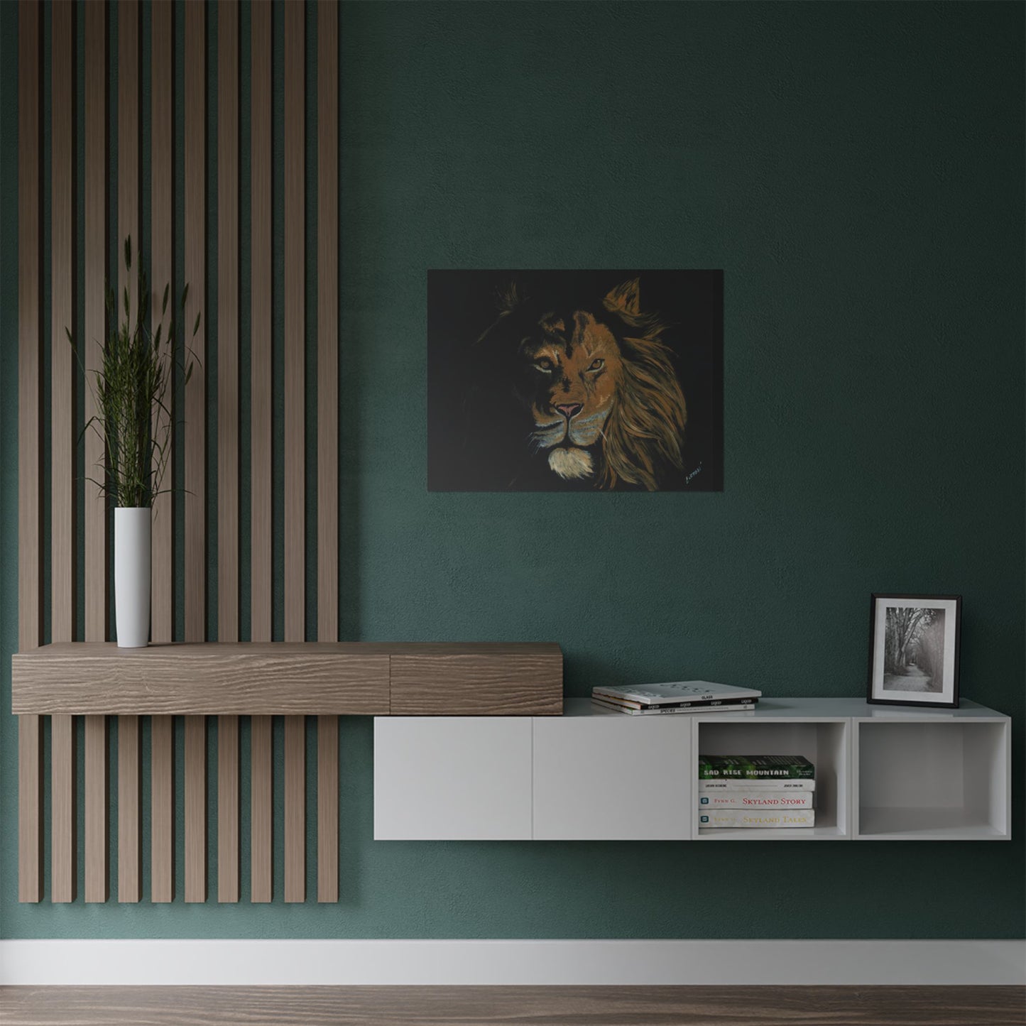 Majestic Lion Satin Poster - 300gsm Art Print for Home Decor