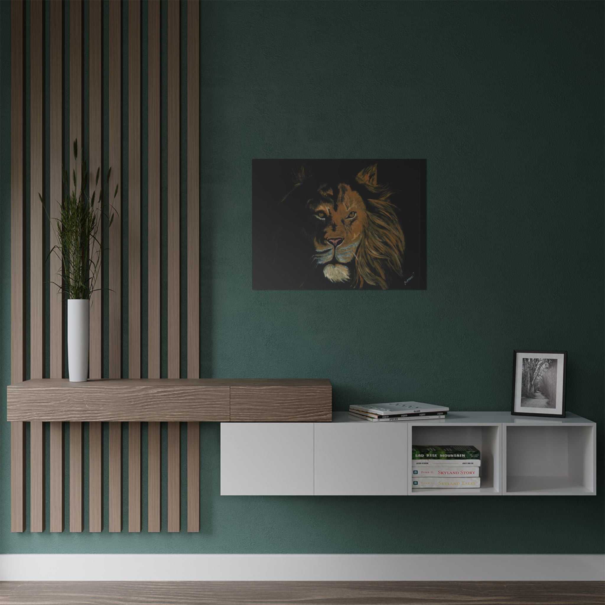 Majestic Lion Satin Poster - 300gsm Art Print for Home Decor