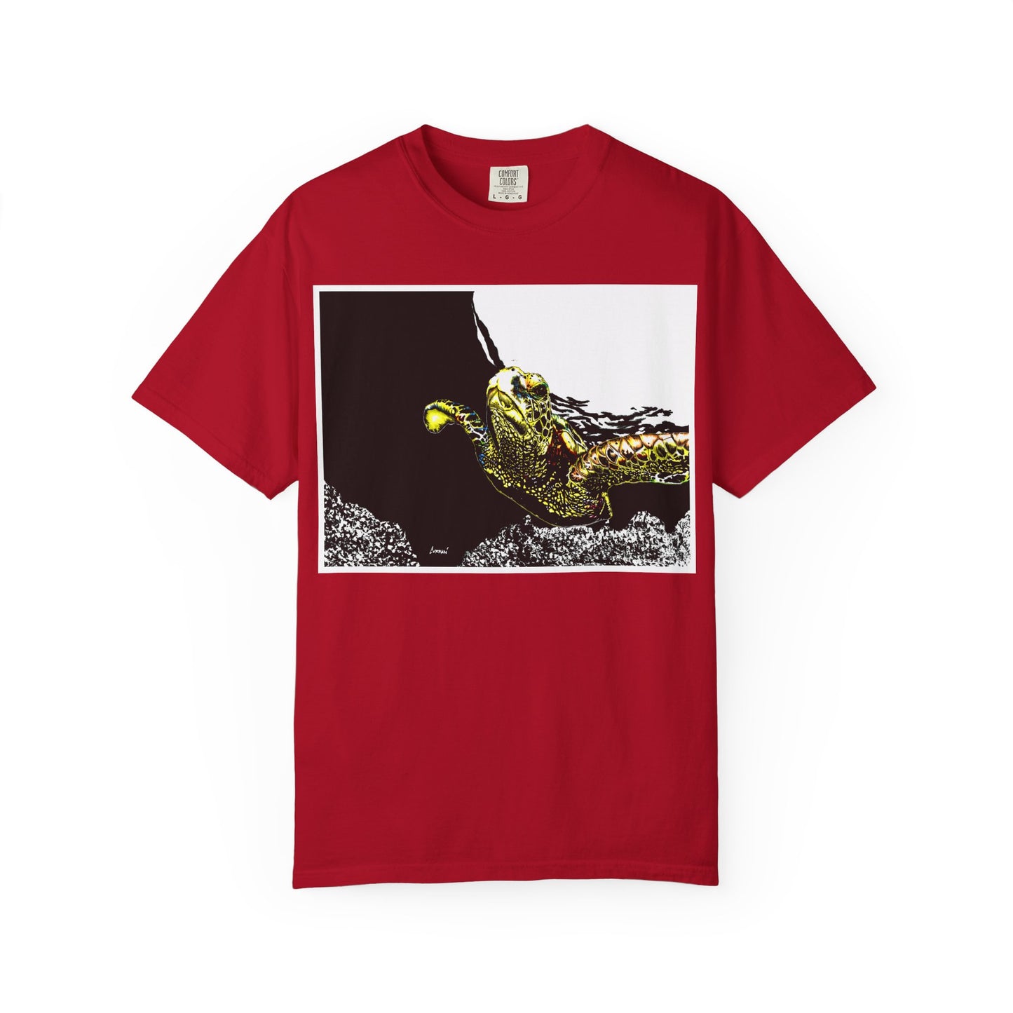 Sea Turtle Garment-Dyed Graphic Tee - Unisex Ocean Style T-Shirt