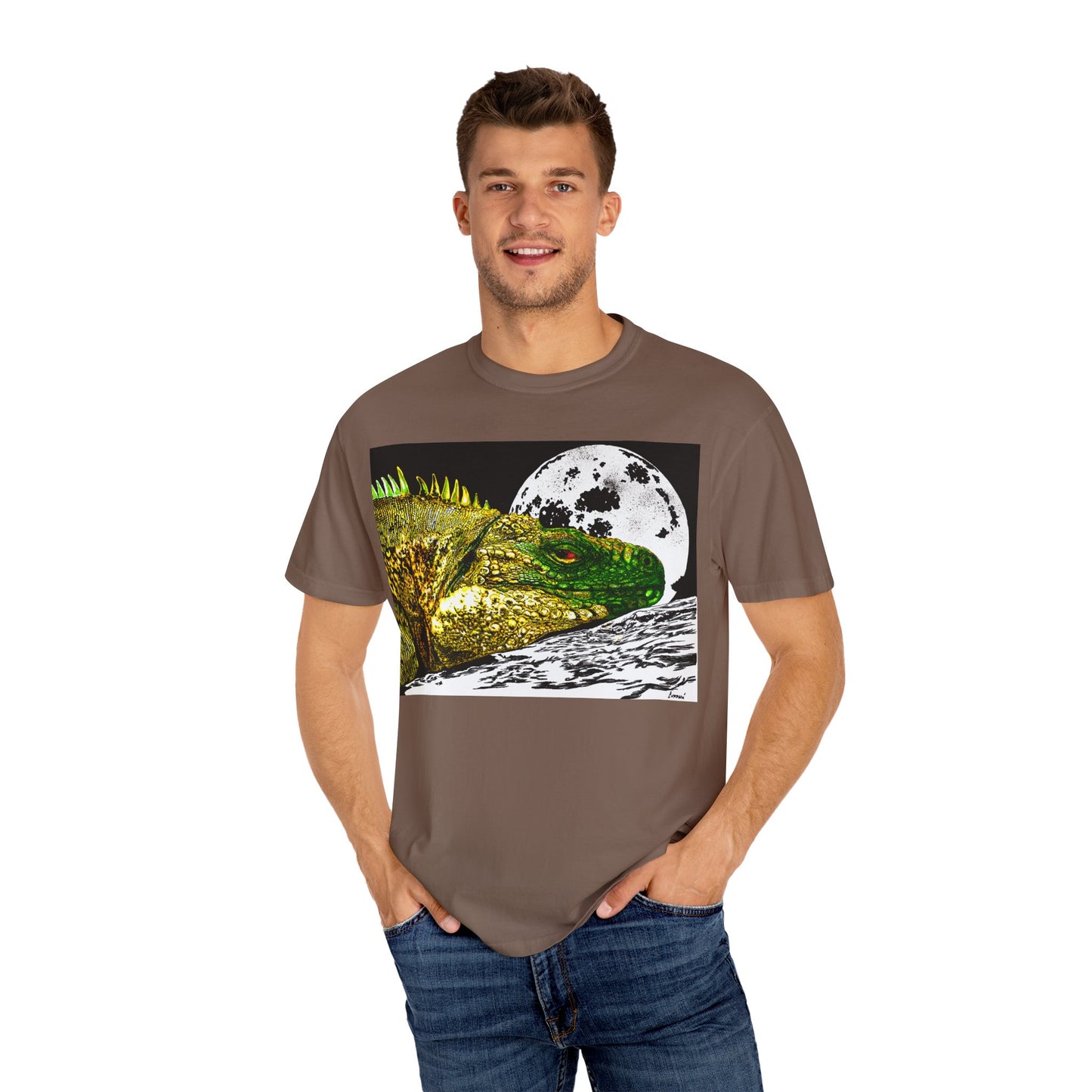 Graphic Iguana Moon Unisex T-Shirt - Nature Inspired Tee