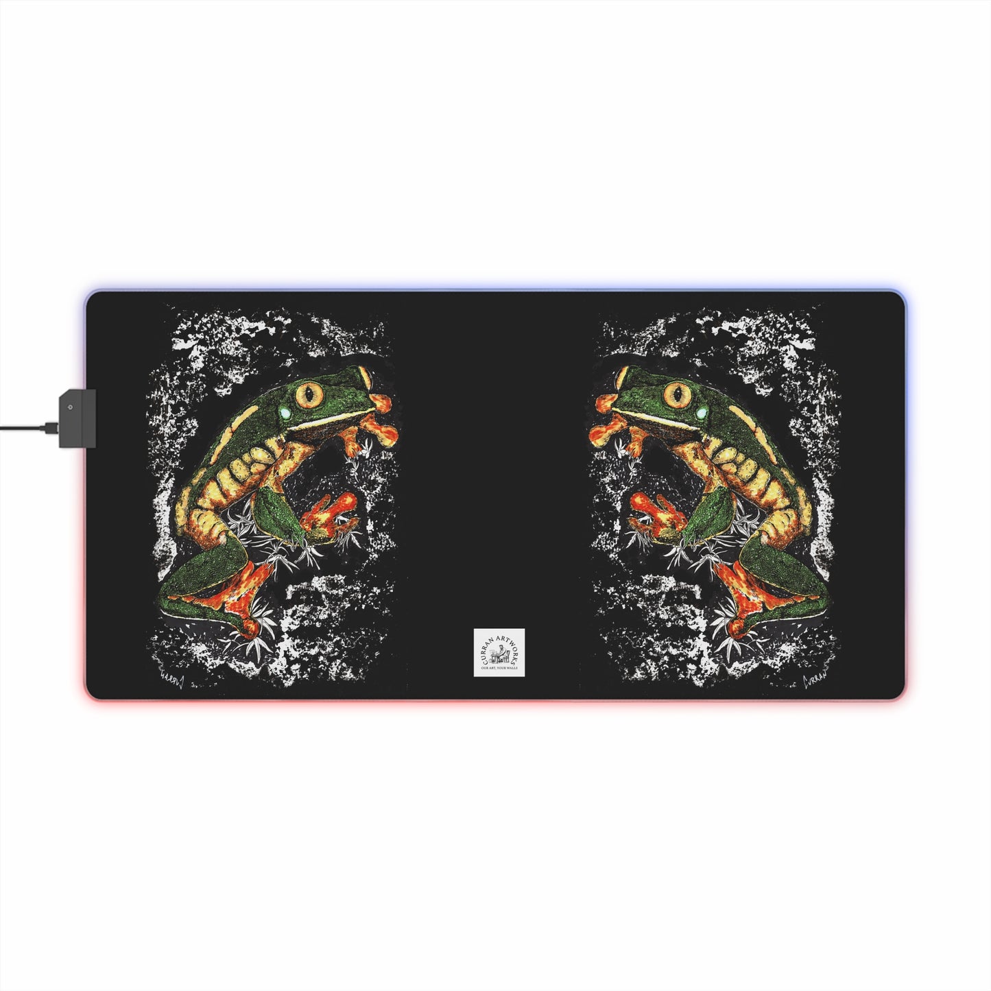 Vibrant LED Gaming Mouse Pad with Frog Design - Ideal for Gamers & Streamers