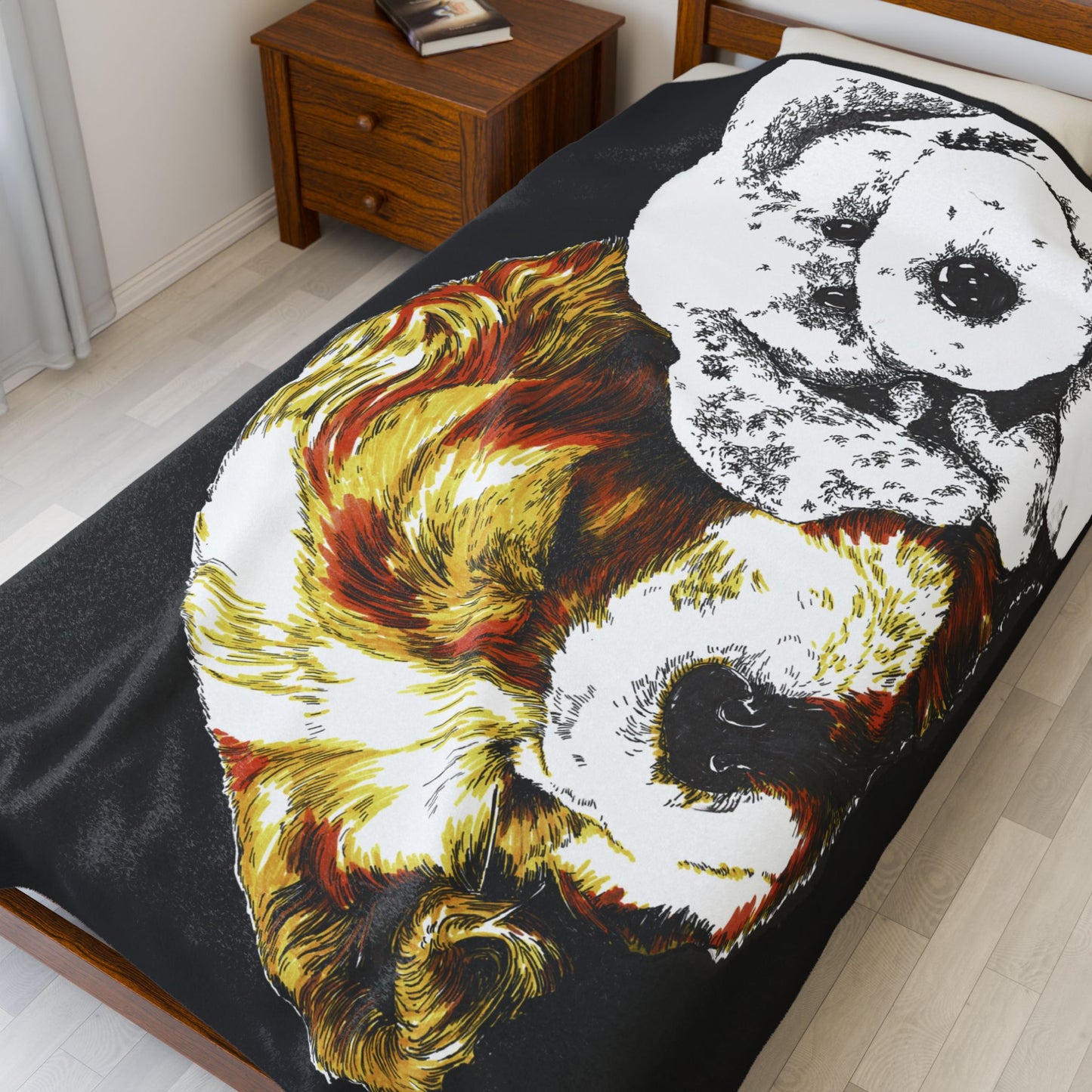 Artistic Cocker Spaniel Puppy Velveteen Plush Blanket Gift